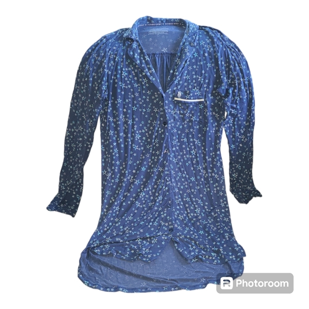 Victoria's Secret sleepshirt blue Nightgown ladies Small